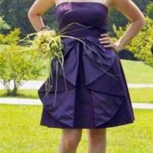 Plum Strapless prom formal Dress Size 8